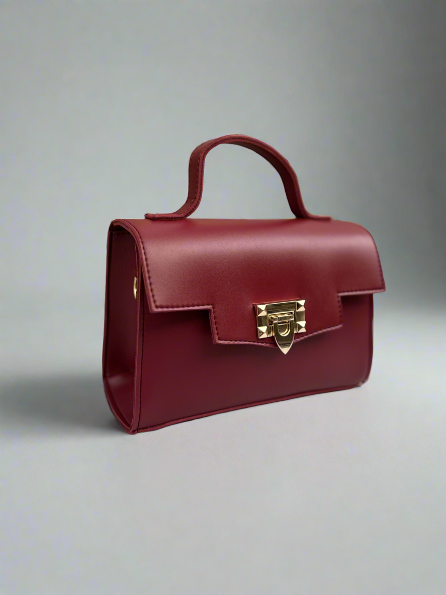 Aurum Chic Crossbody Bag “Burgundy”