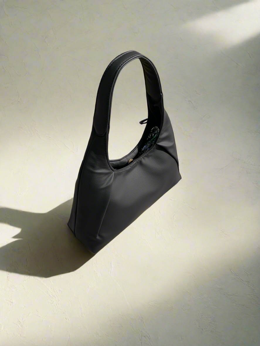 Faux Leather Hobo “Black”