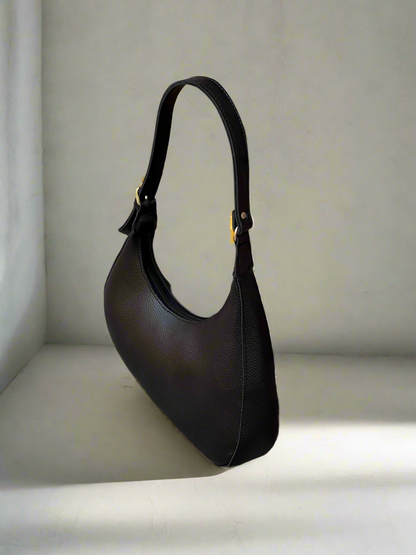 Luna Asymmetric Shoulder Bag “Black”