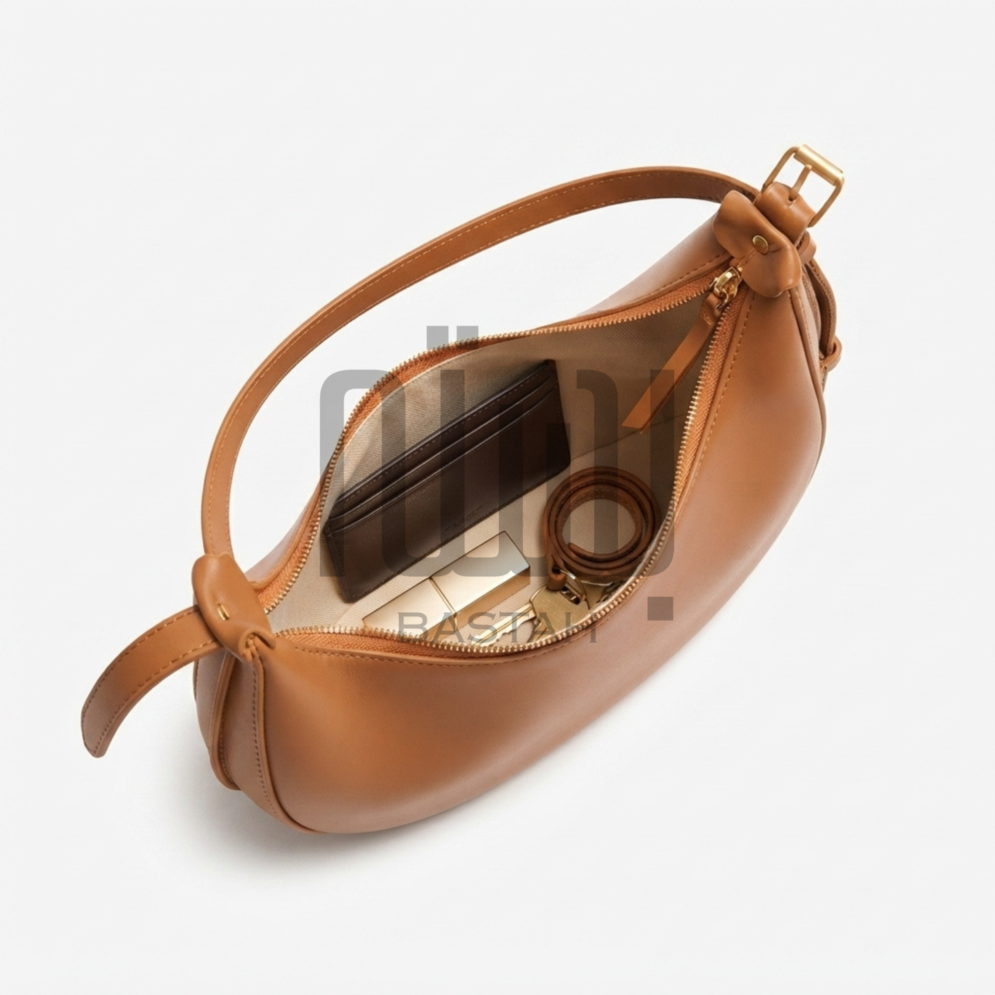 Luna Crescent Hobo Bag "Brown"