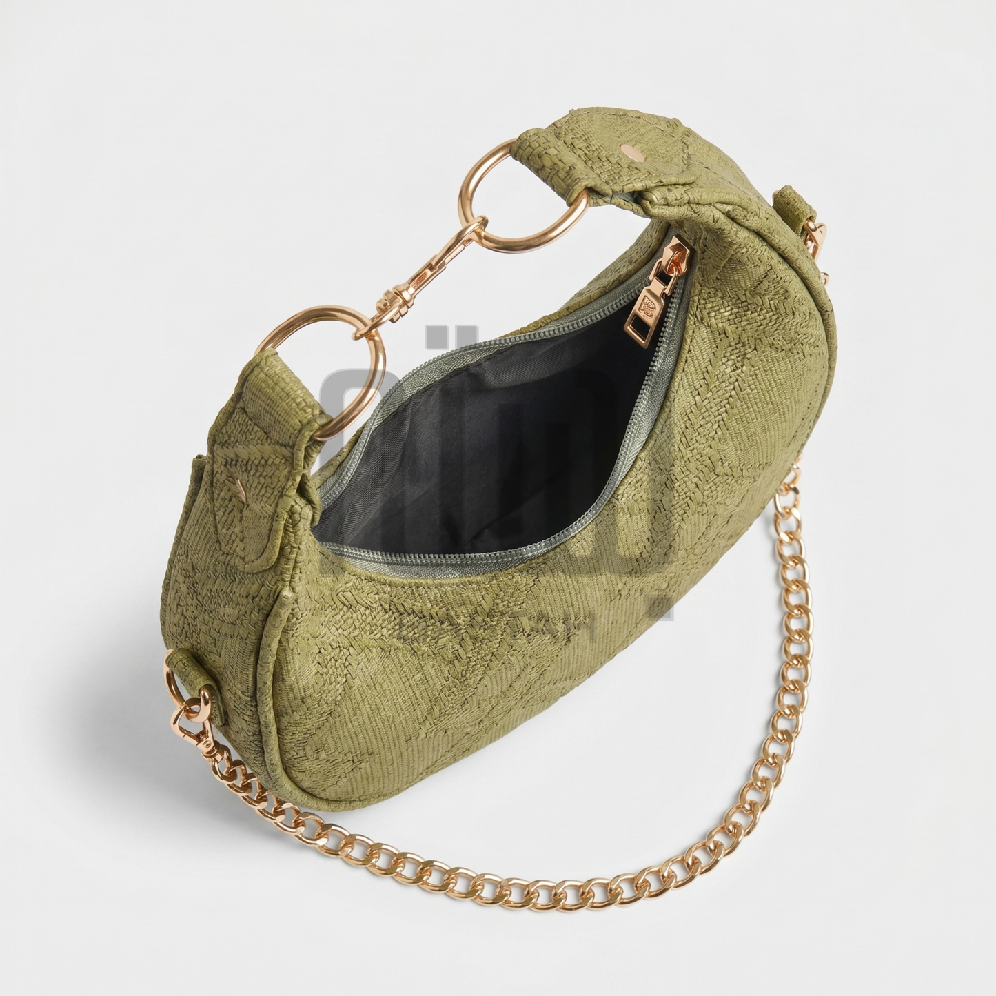 The Dune Crescent Bag — Olive
