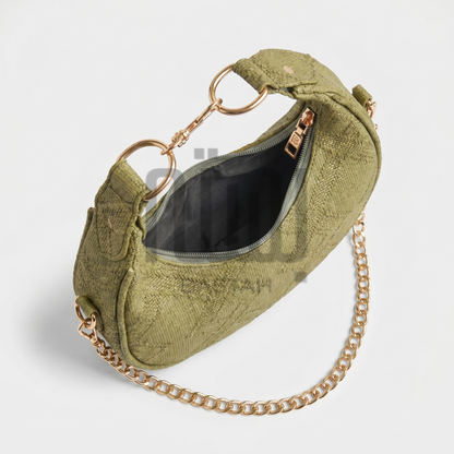 The Dune Crescent Bag — Olive