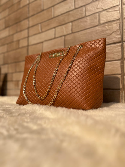 The Rhombus Shoulder Bag “Brown”