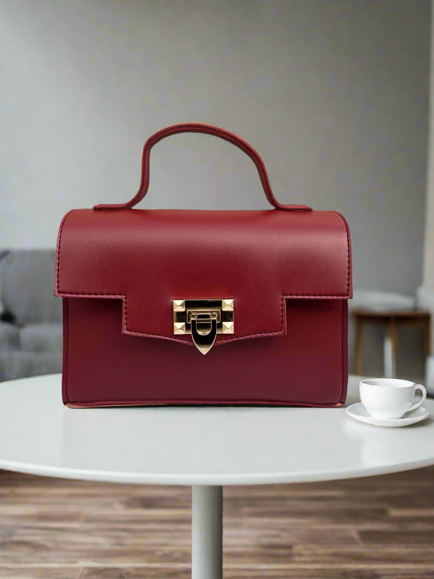 Aurum Chic Crossbody Bag “Burgundy”