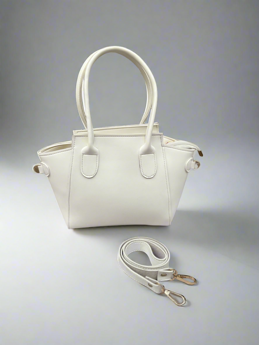 Petite Satchel Purse “Dove White”