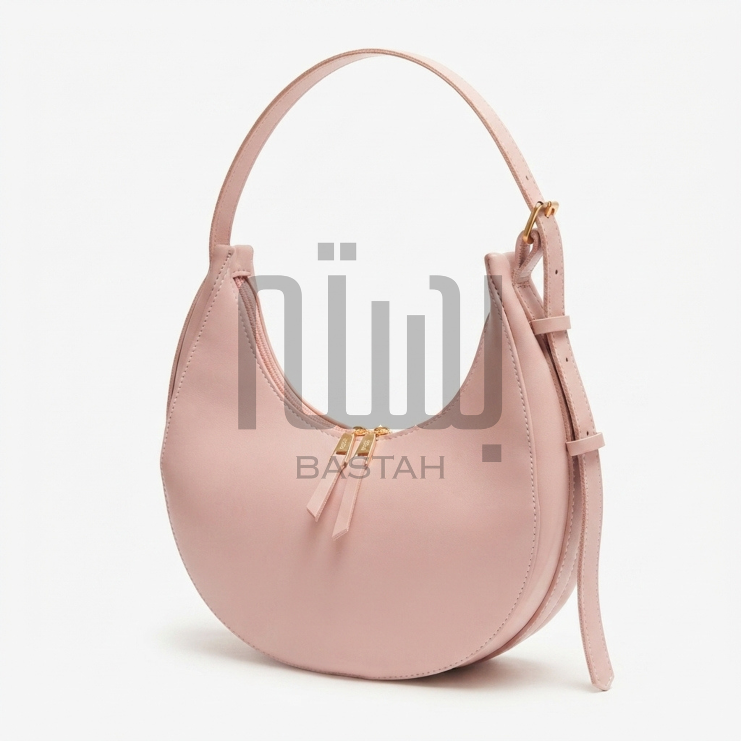 Luna Crescent Hobo Bag "Blush Pink"