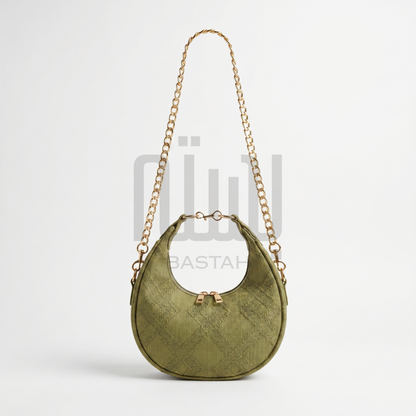 The Dune Crescent Bag — Olive