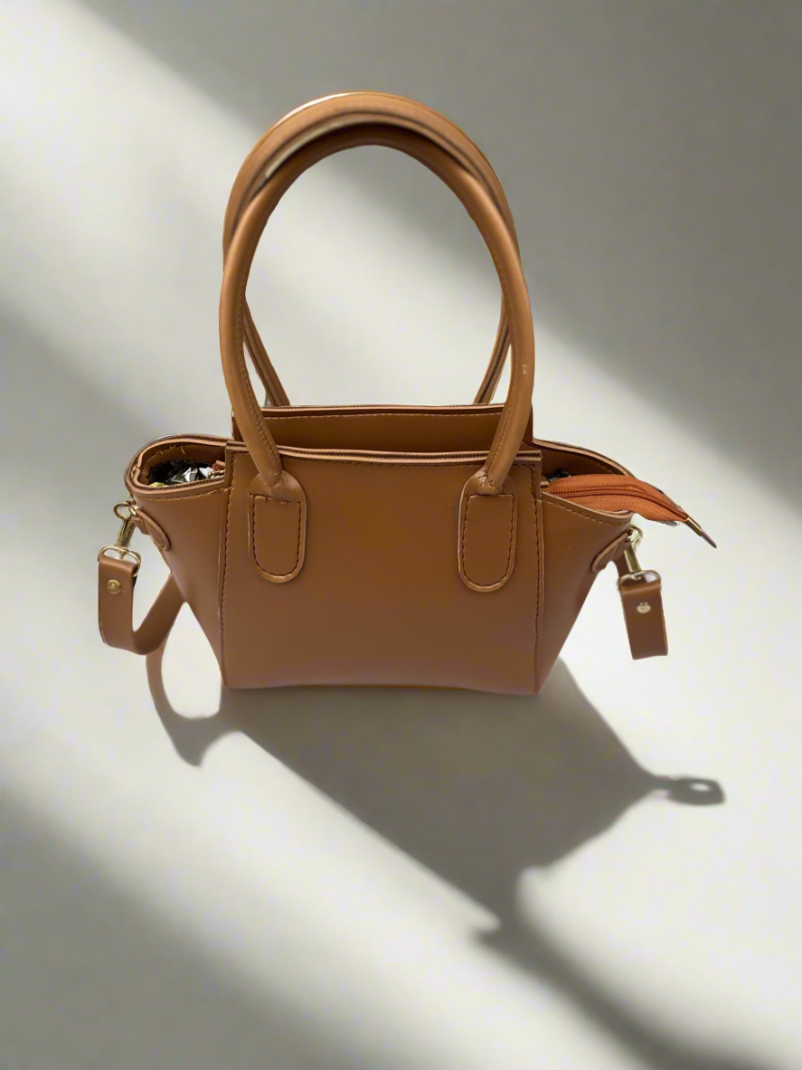 Petite Satchel Purse “Tawny Brown”