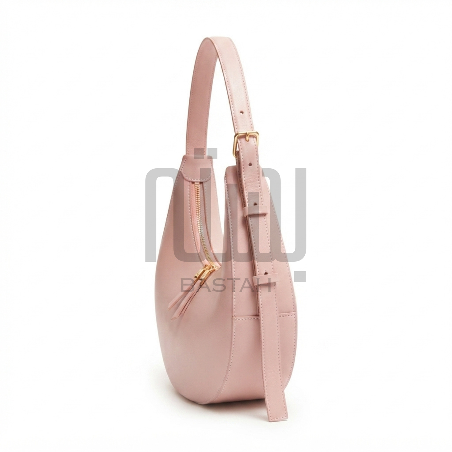 Luna Crescent Hobo Bag "Blush Pink"
