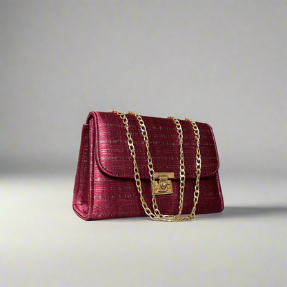 Plaid Crossbody Bag “Cardinal”