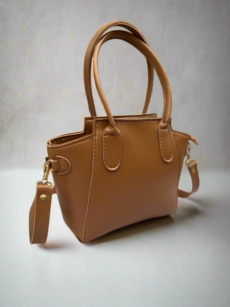 Petite Satchel Purse “Tawny Brown”