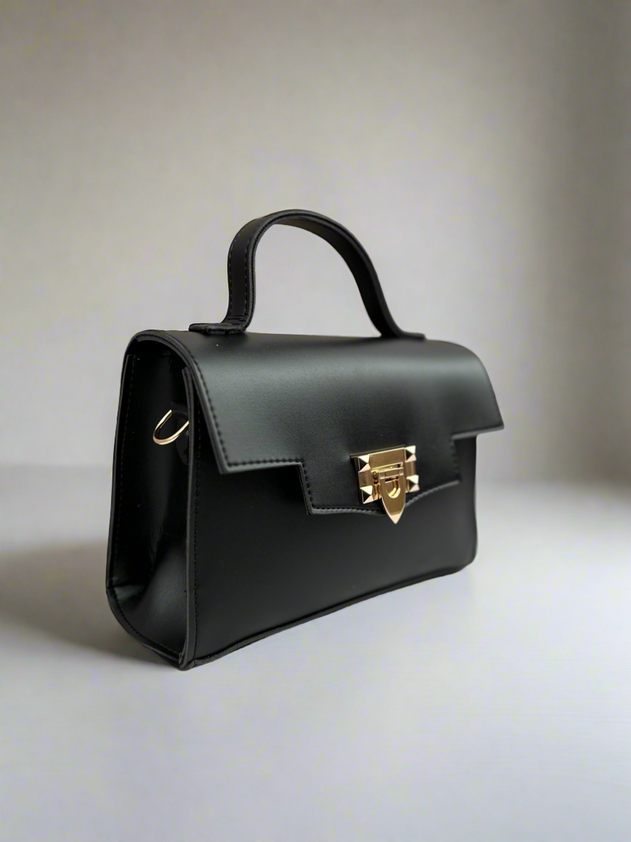 Aurum Chic Crossbody Bag “Jet Black”