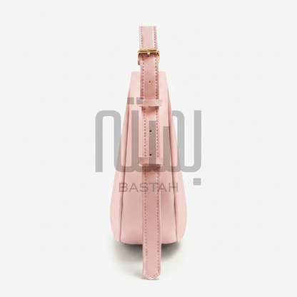 Luna Crescent Hobo Bag "Blush Pink"