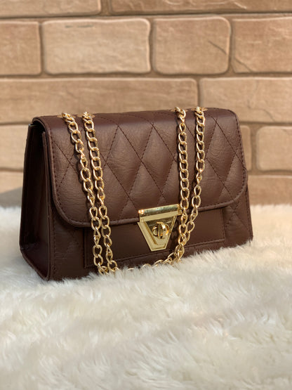 Crossbody Chain Bag “Chocolate Brown”