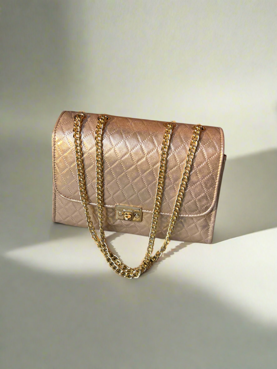 Quilted Crossbody Bag “Golden”