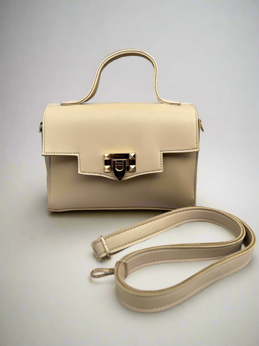 Aurum Chic Crossbody Bag “Sandy Beige”