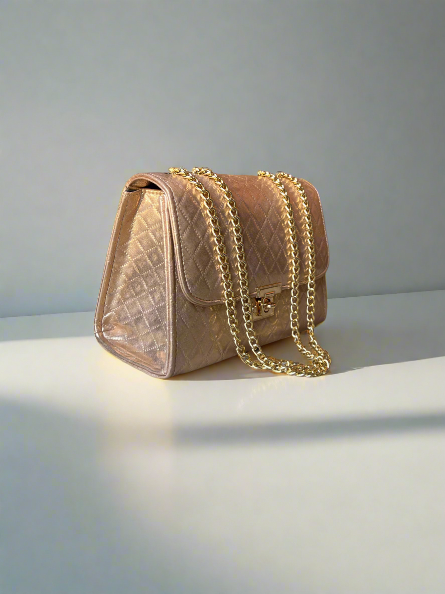 Quilted Crossbody Bag “Golden”