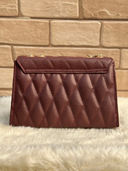 Crossbody Chain Bag “Maroon”