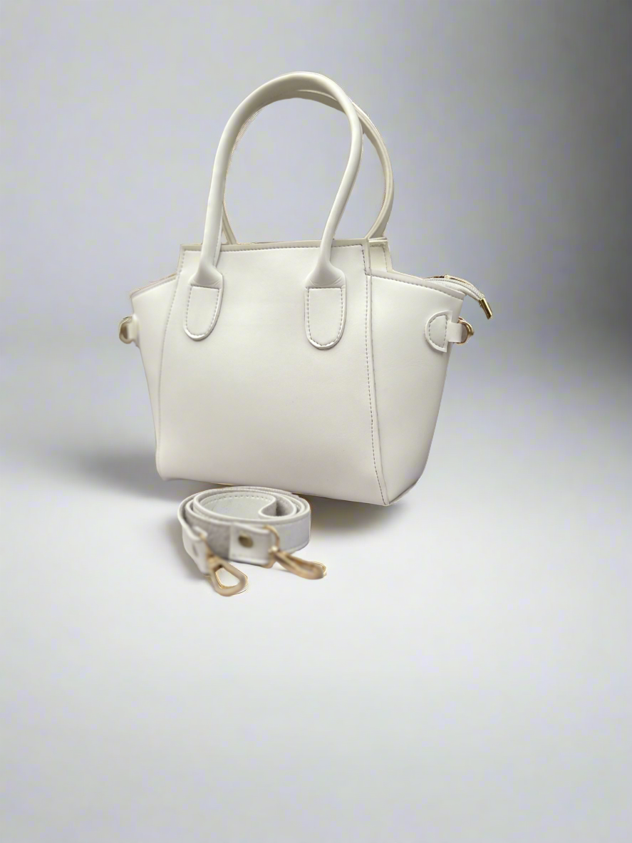 Petite Satchel Purse “Dove White”