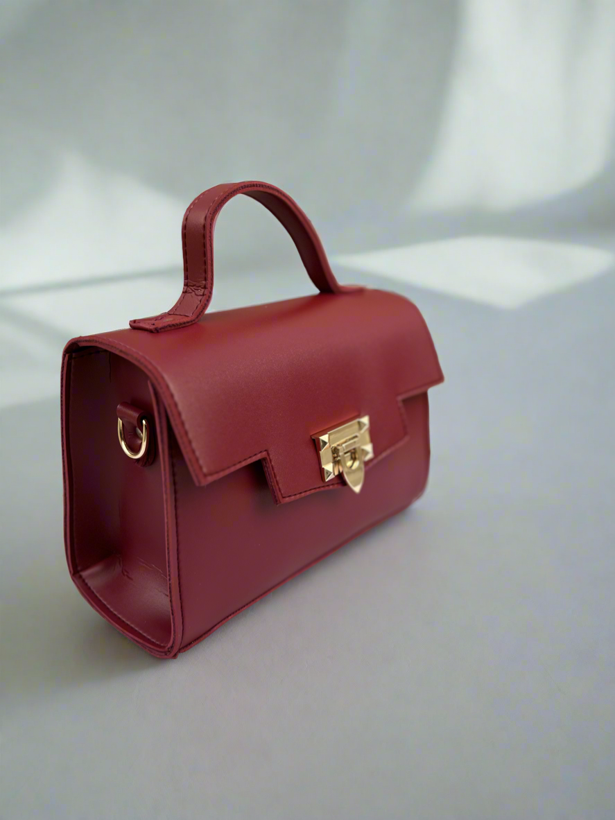 Aurum Chic Crossbody Bag “Burgundy”