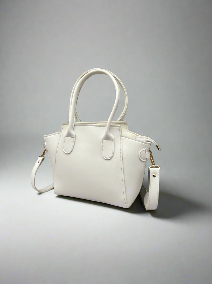 Petite Satchel Purse “Dove White”