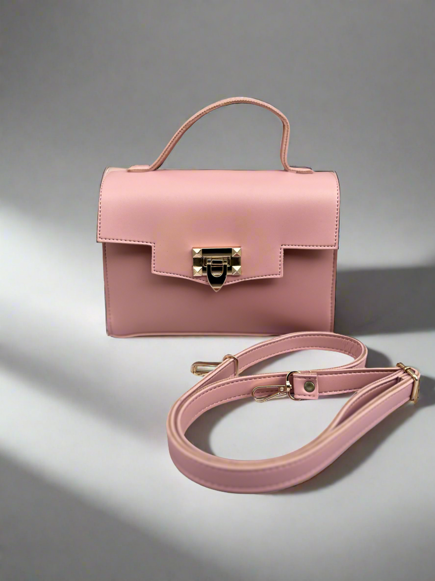 Aurum Chic Crossbody Bag “Light Pink”