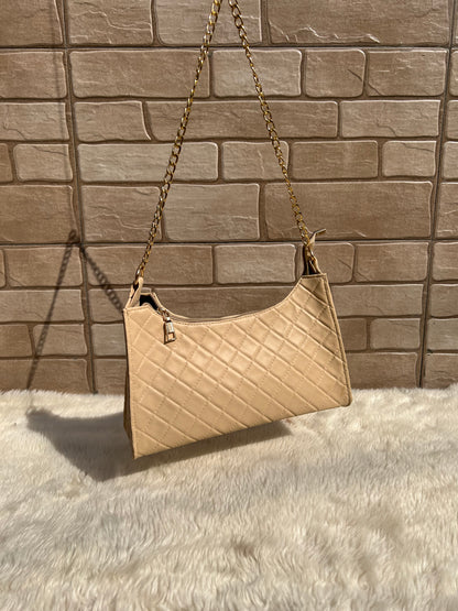 Quilted Handbag “Beige”