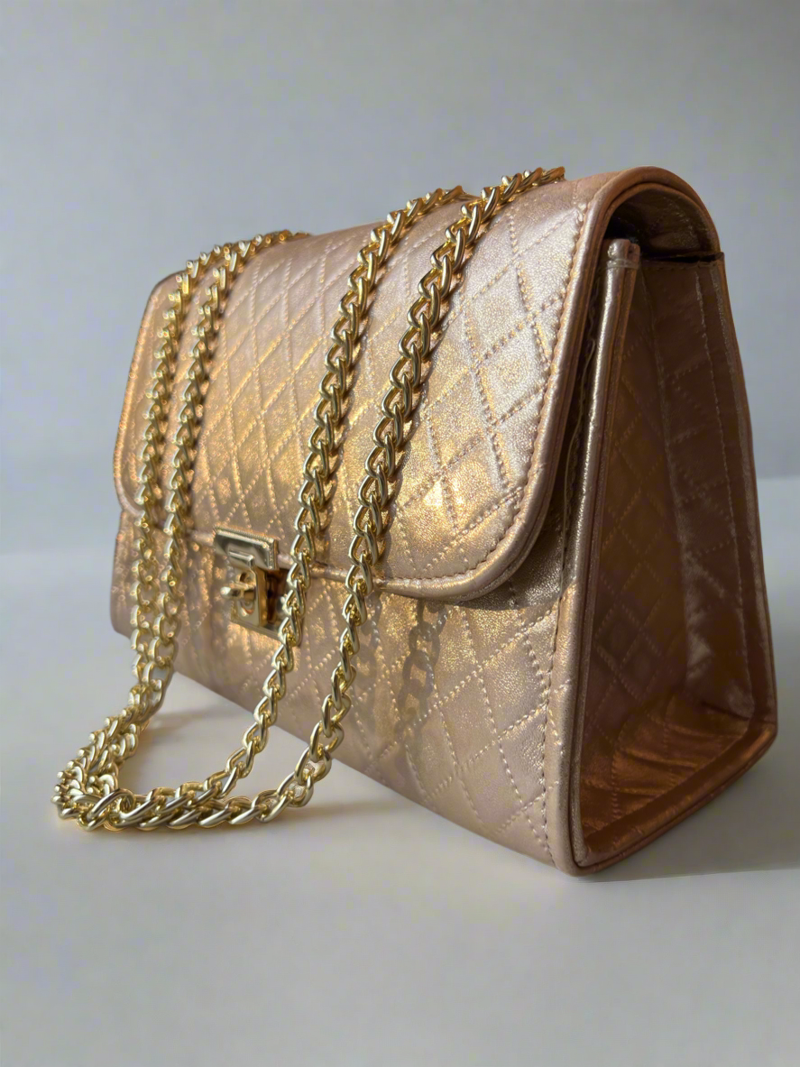 Quilted Crossbody Bag “Golden”