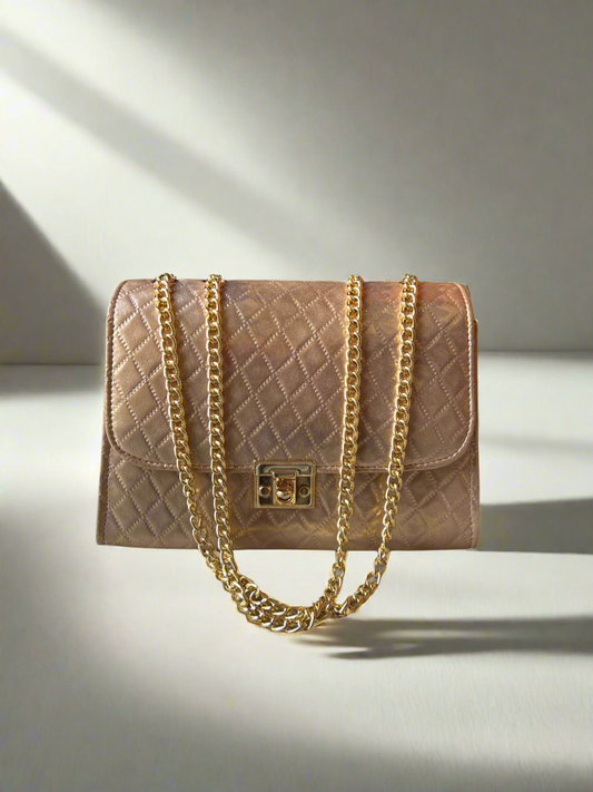 Quilted Crossbody Bag “Golden”