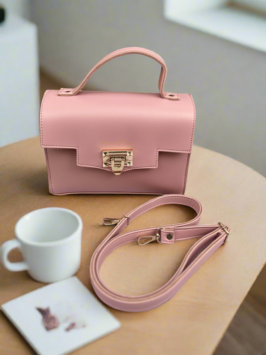 Aurum Chic Crossbody Bag “Light Pink”