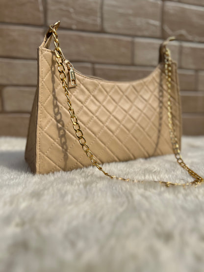 Quilted Handbag “Beige”