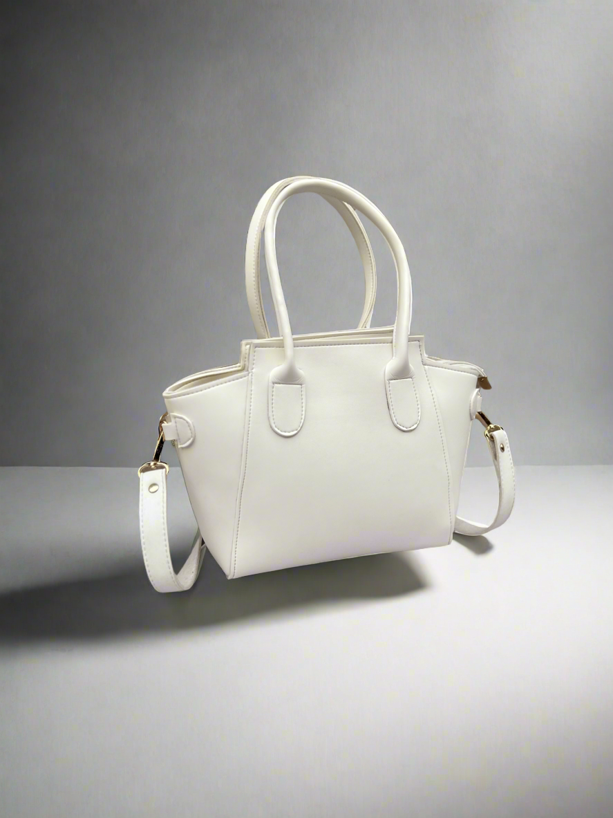 Petite Satchel Purse “Dove White”