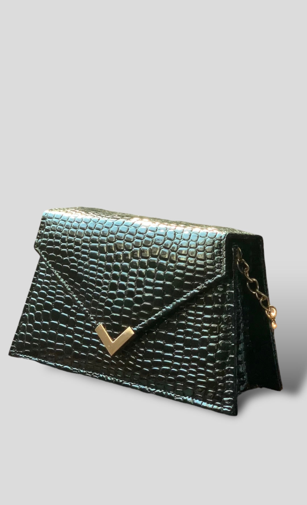 Amphibian Shiny Black Mini Bag